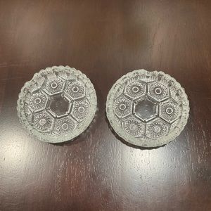 1983 ACTION INDUSTRIES DIAMOND CRYSTAL COASTER/ASHTRAY SET